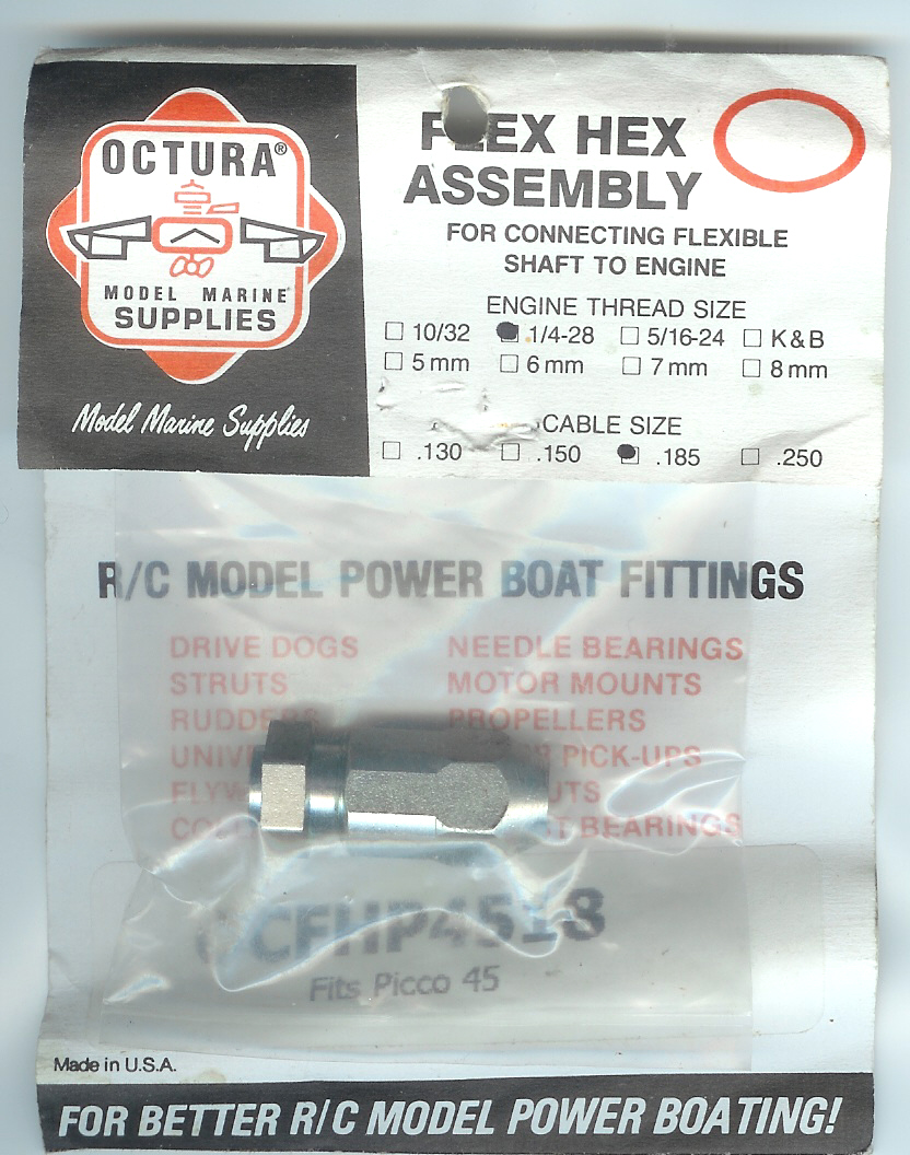 OCTURA 5/16"unf. - 3/16" Threaded coupling